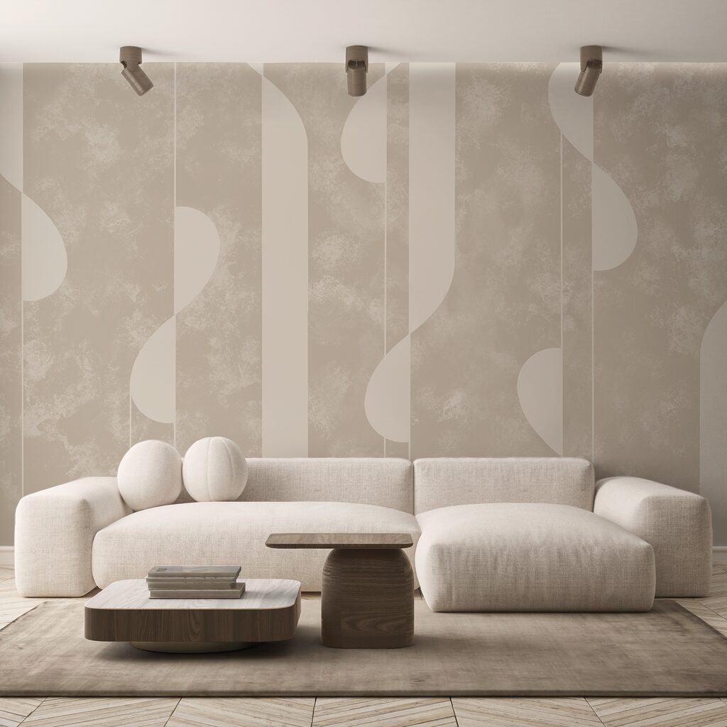 Forme abstracte în nuanțe delicate de bej