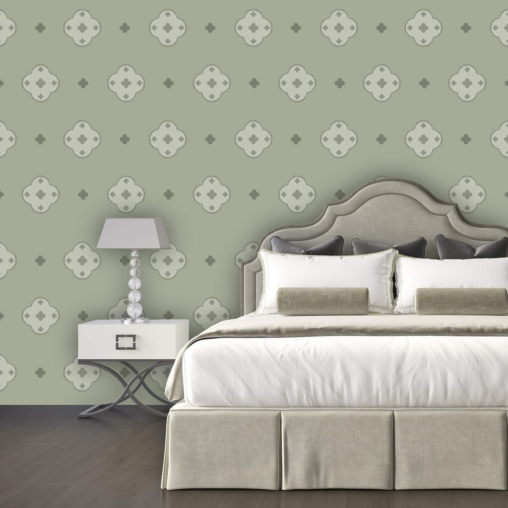 Model cu cruci pe fond verde