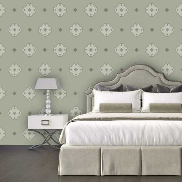 Model cu cruci pe fond verde