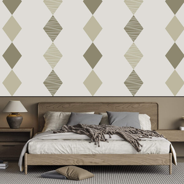 Model cu romburi pe fond alb