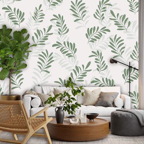 Model de frunze pe fond alb