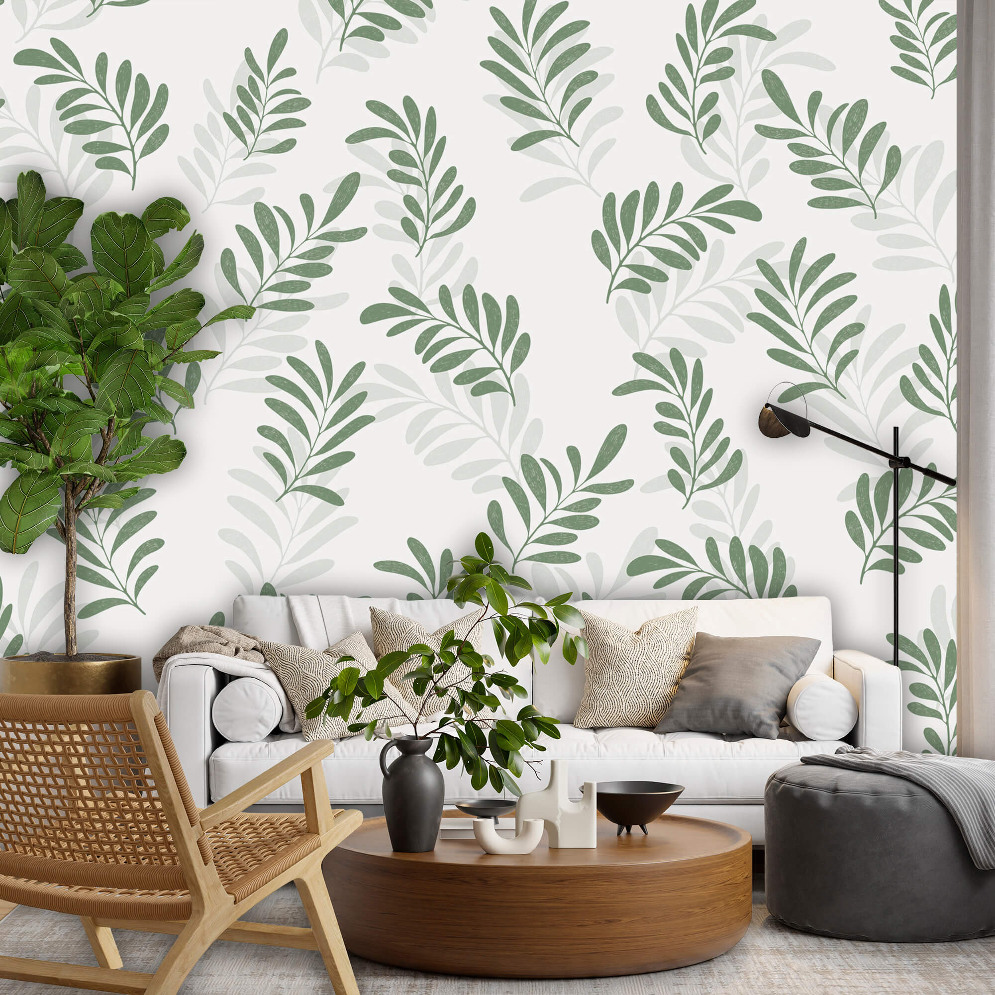 Model de frunze pe fond alb