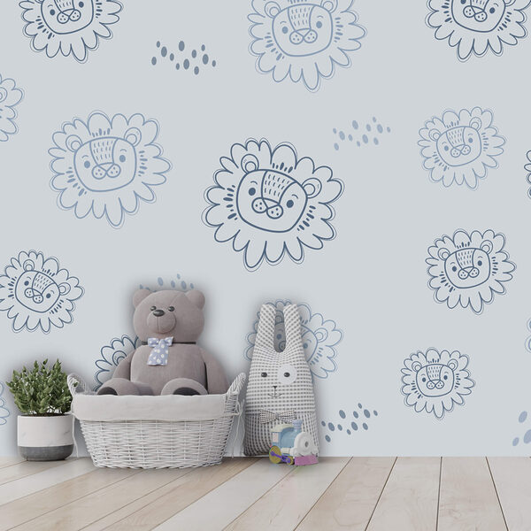 Model cu lei albaștri