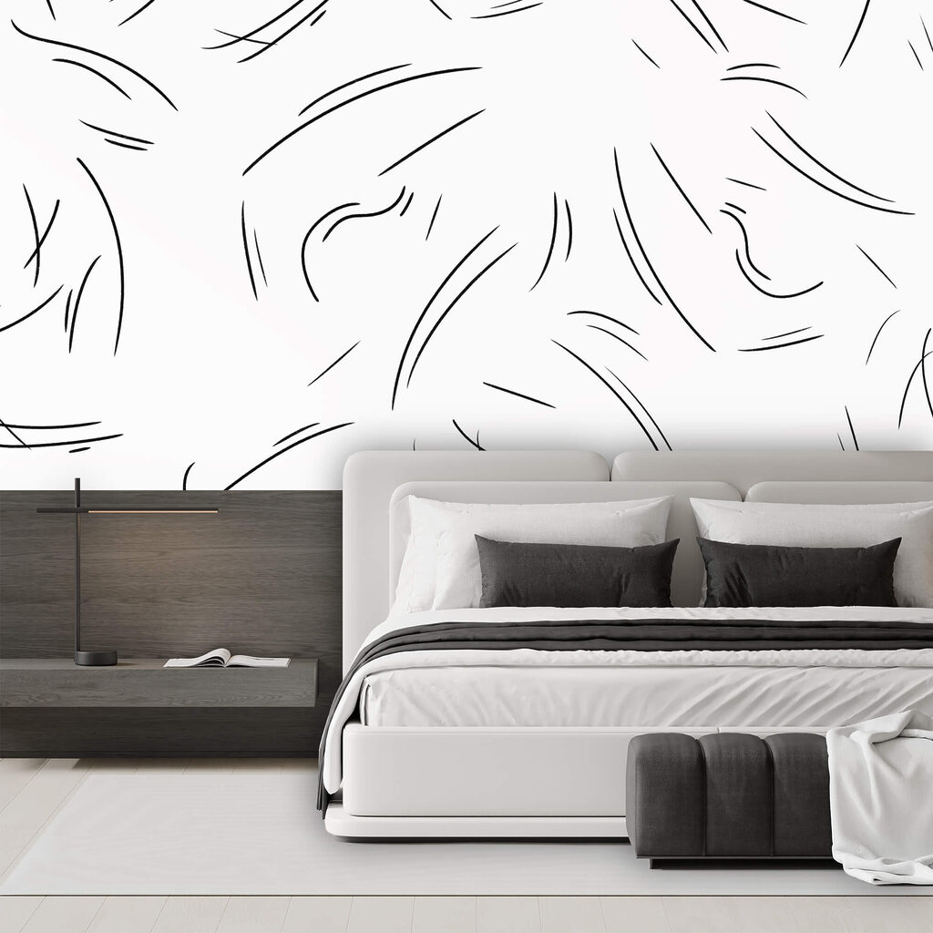 Linii negre pe fond alb