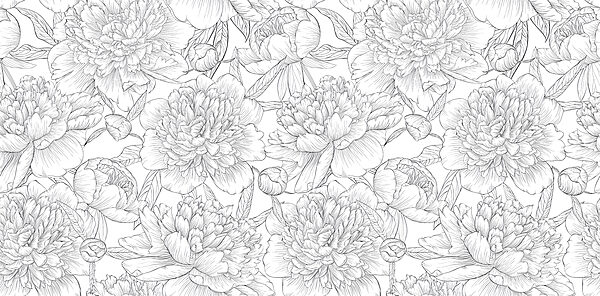 Pattern of flowers and leaves Pattern of flowers and leaves