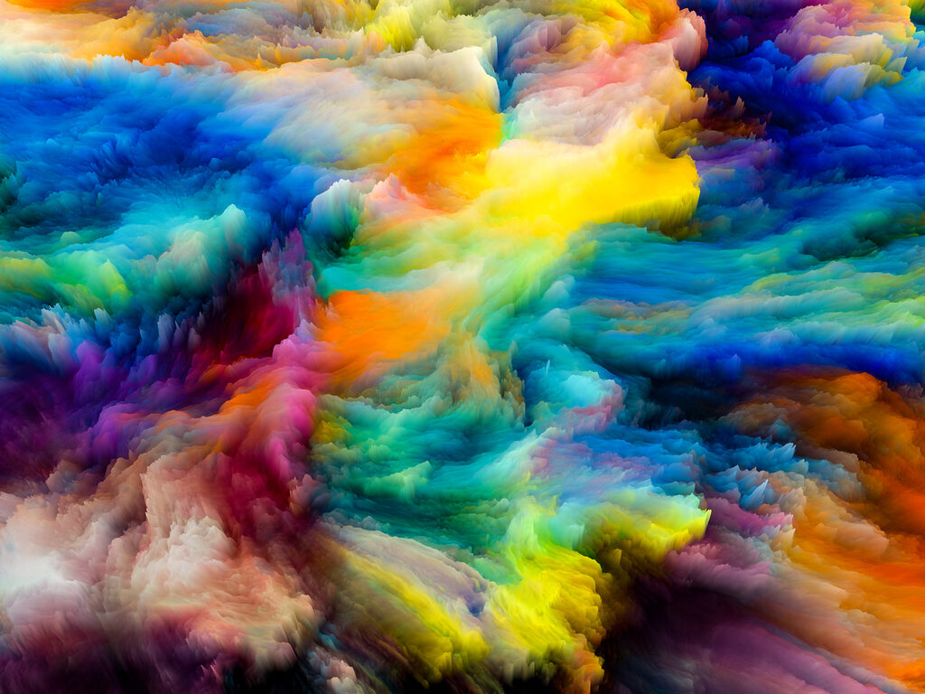 Colorful cloud of paint Colorful cloud of paint