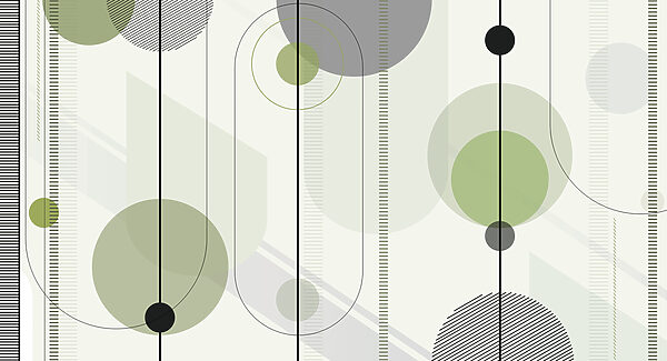 Geometric design in calming colors