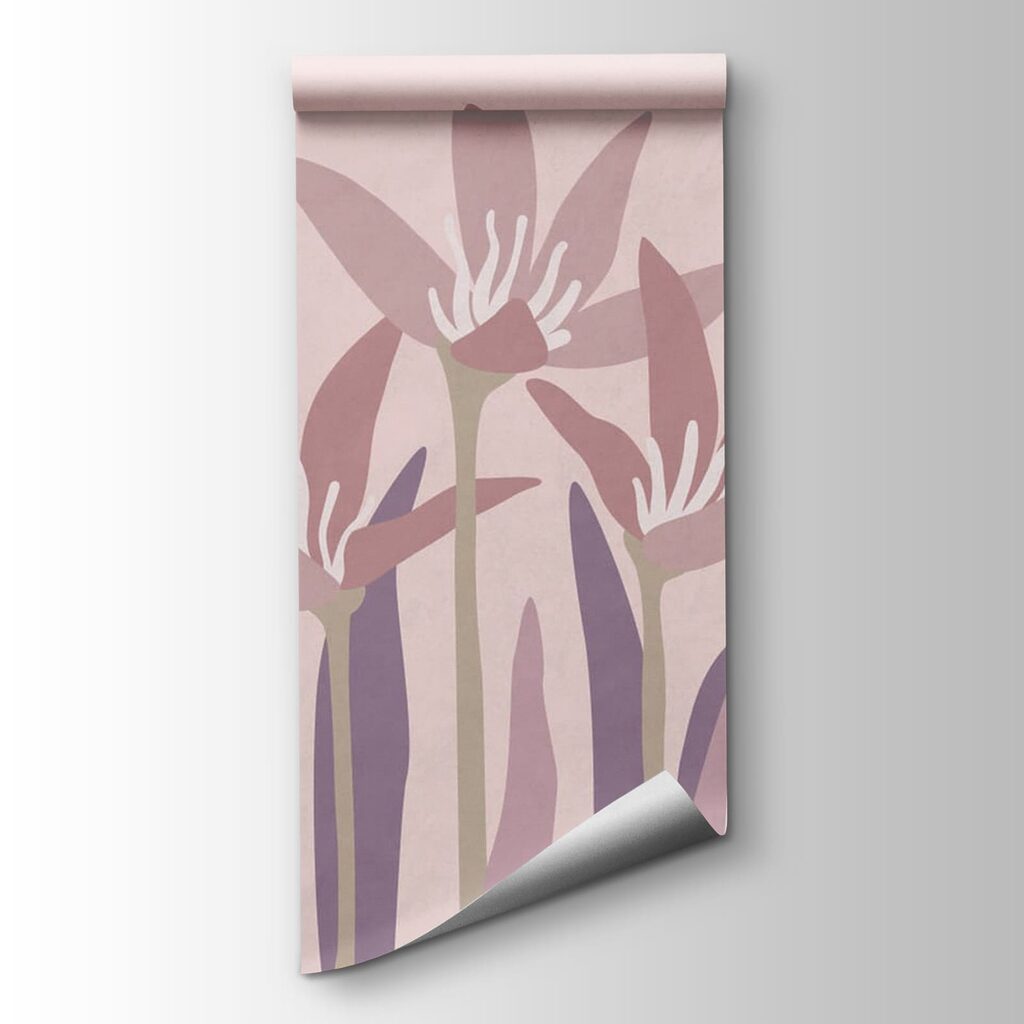 Group of flowers with purple stems Group of flowers with purple stems