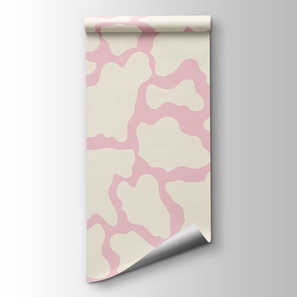Pink and white cow pattern