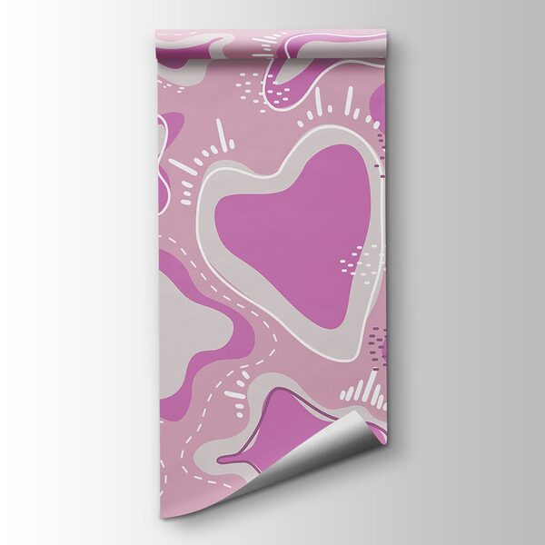 Pink and white shapes