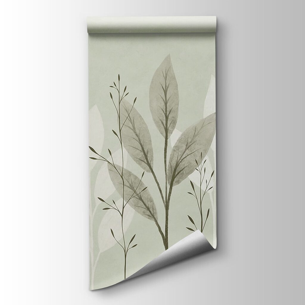 - Serene leaves on a soft background