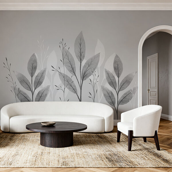 Design botanic elegant, monocrom