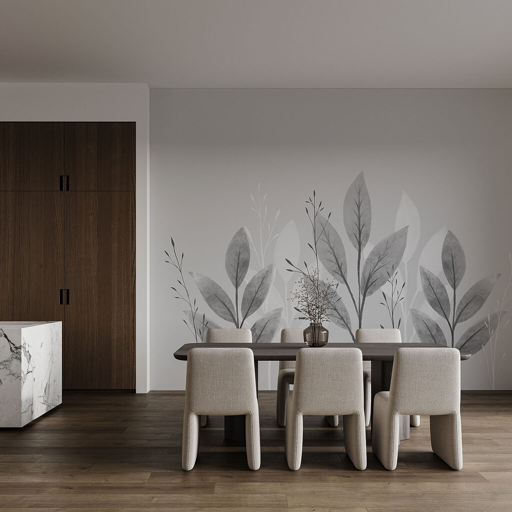 Design botanic elegant, monocrom