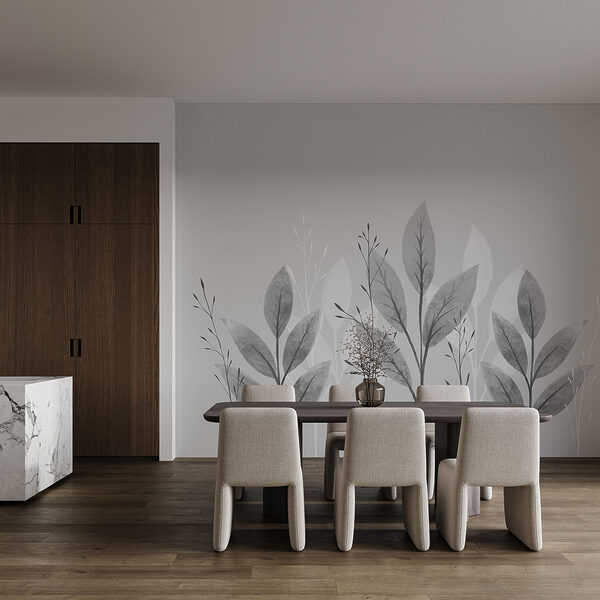 Design botanic elegant, monocrom