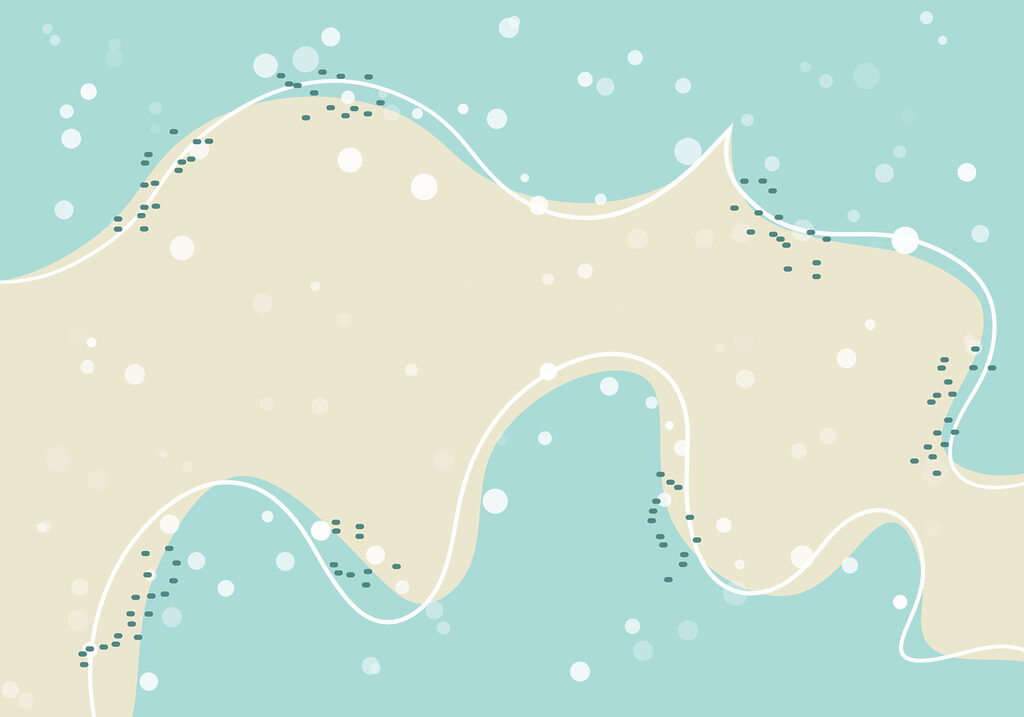 Blue and white background with white dots