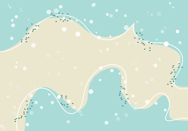 Blue and white background with white dots
