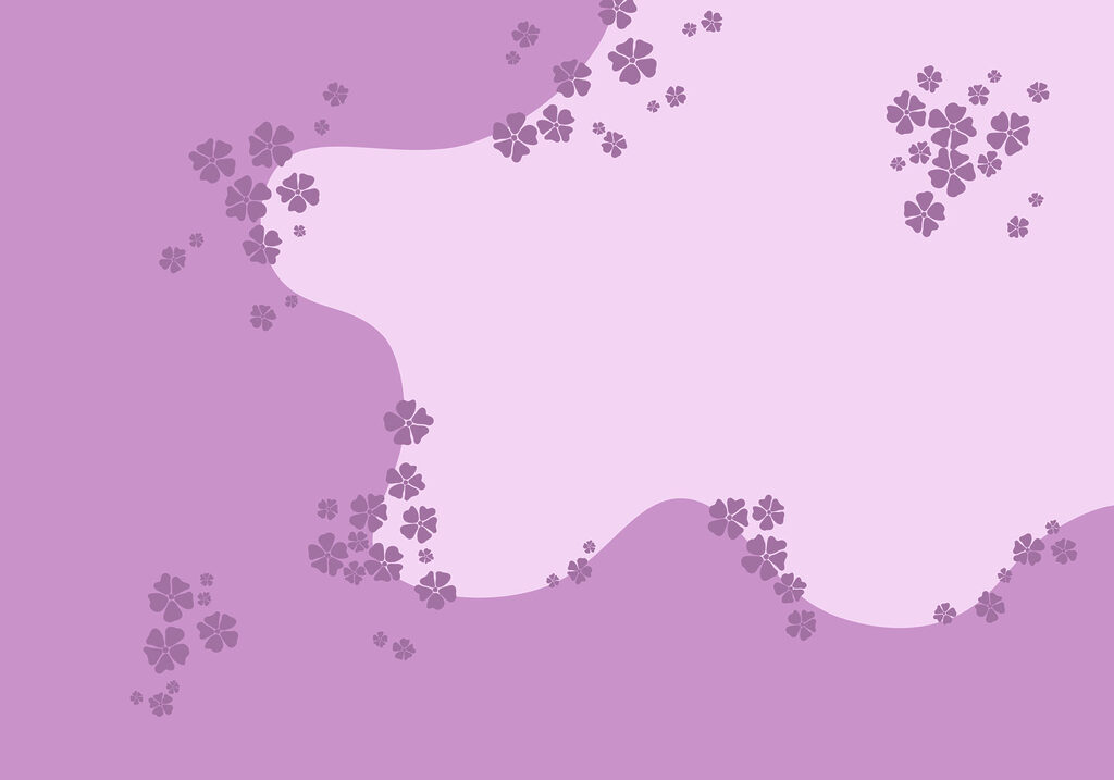Purple and white background with flowers