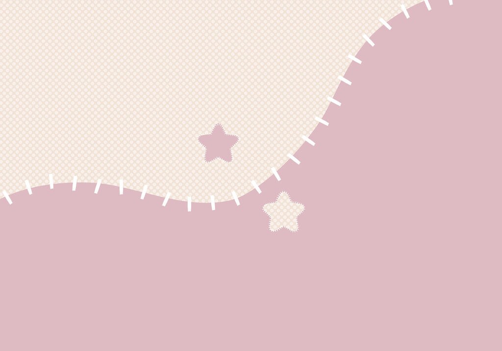 Pink and white fabric with stars