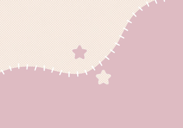 Pink and white fabric with stars