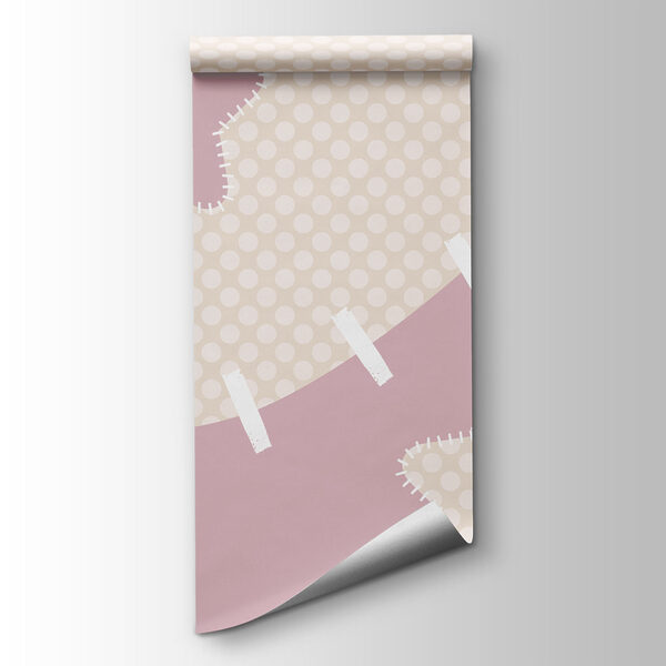 Pink and white fabric with stars