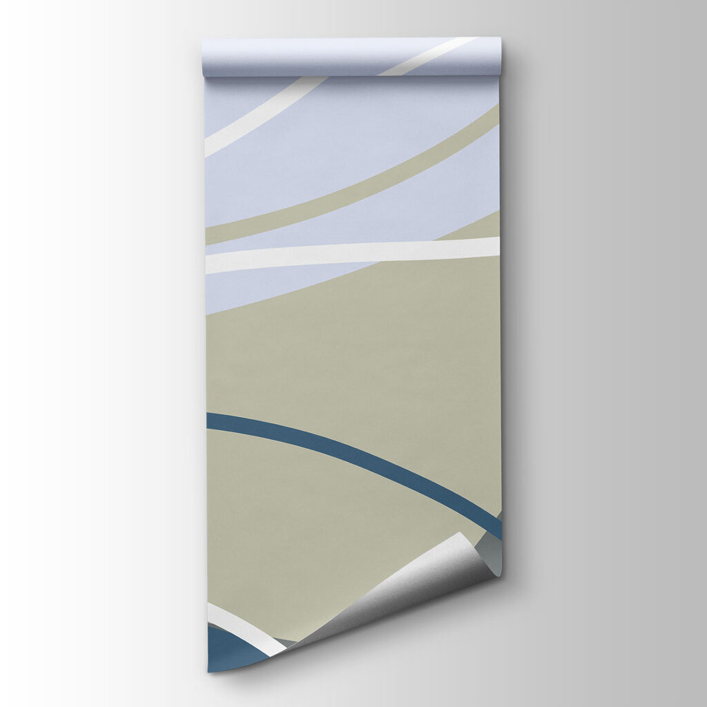 Blue and grey wavy lines