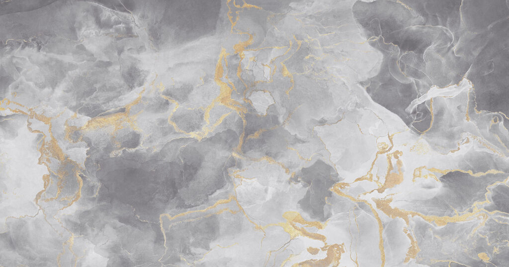 - Fluid patterns in soft gray tones