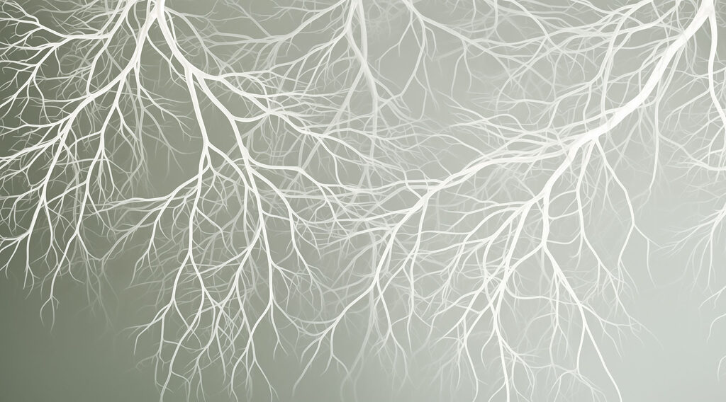 White branches on a gray background