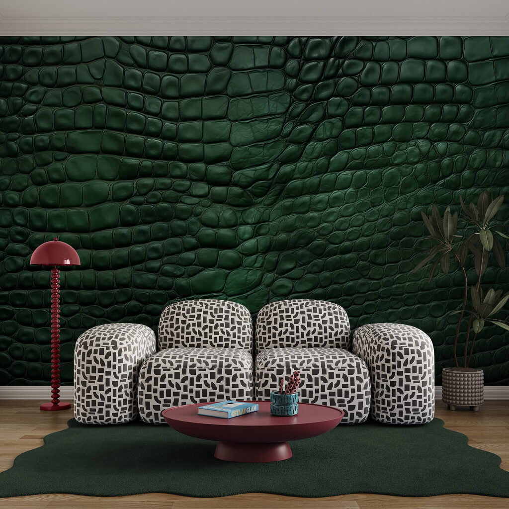 Suprafață verde texturată, cu modele unice Suprafață verde texturată, cu modele unice