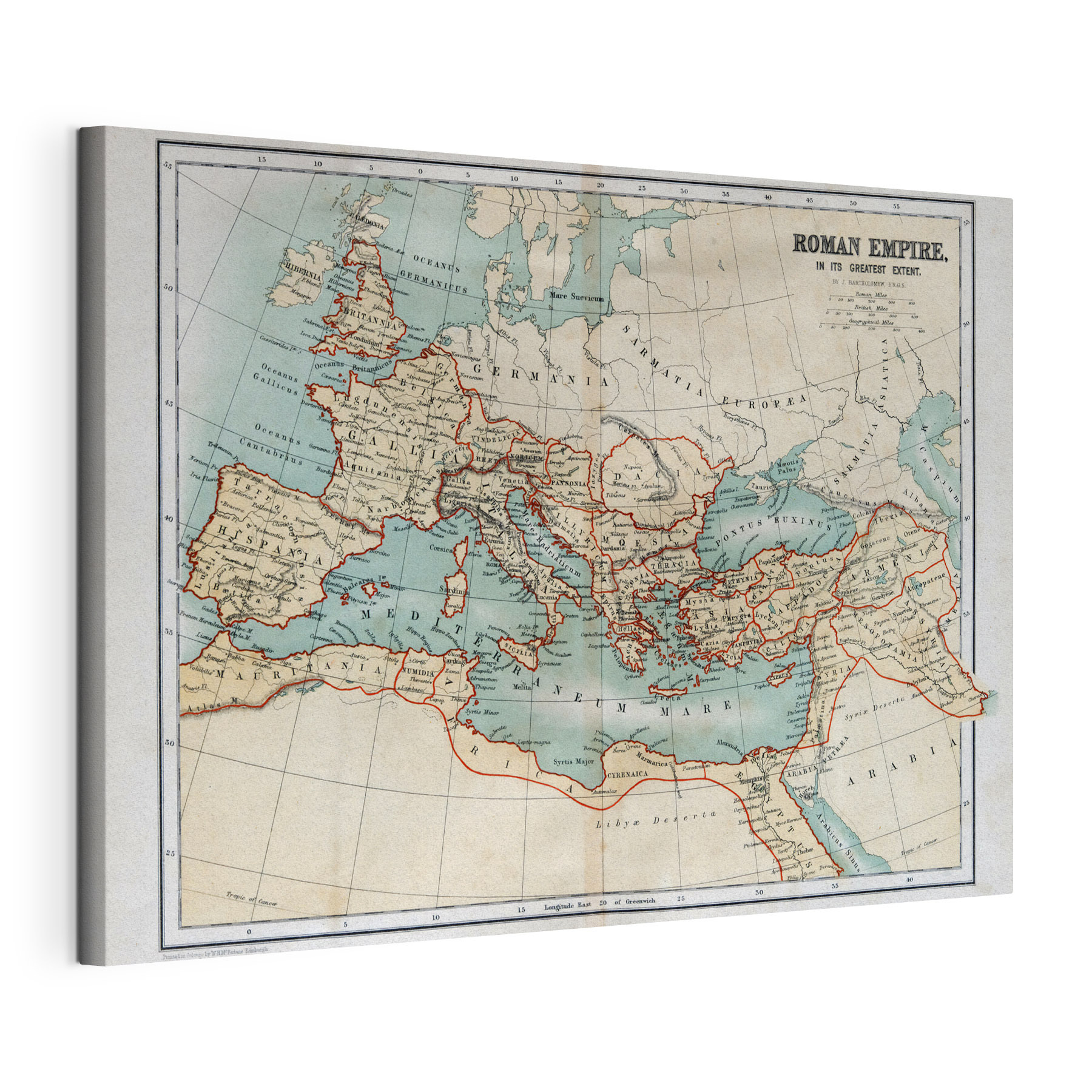 A map of europe with red lines