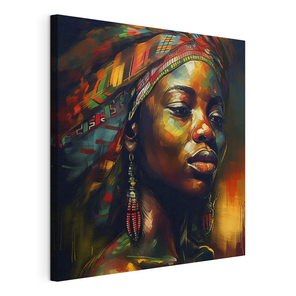 A woman with a head wrap A woman with a head wrap