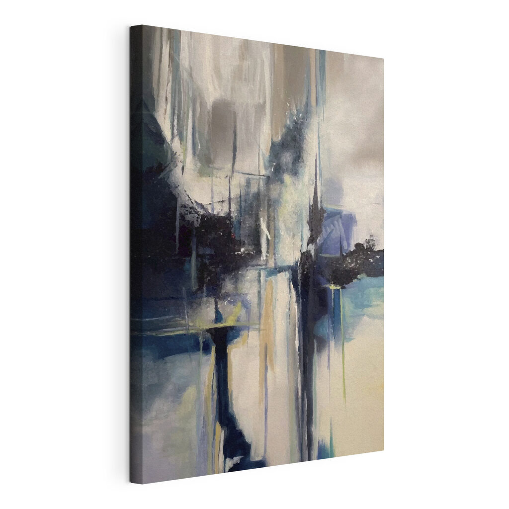 A painting of a city