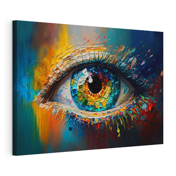 Tablouri Tablouri Un ochi colorat cu multe culori (SKU: s34943)