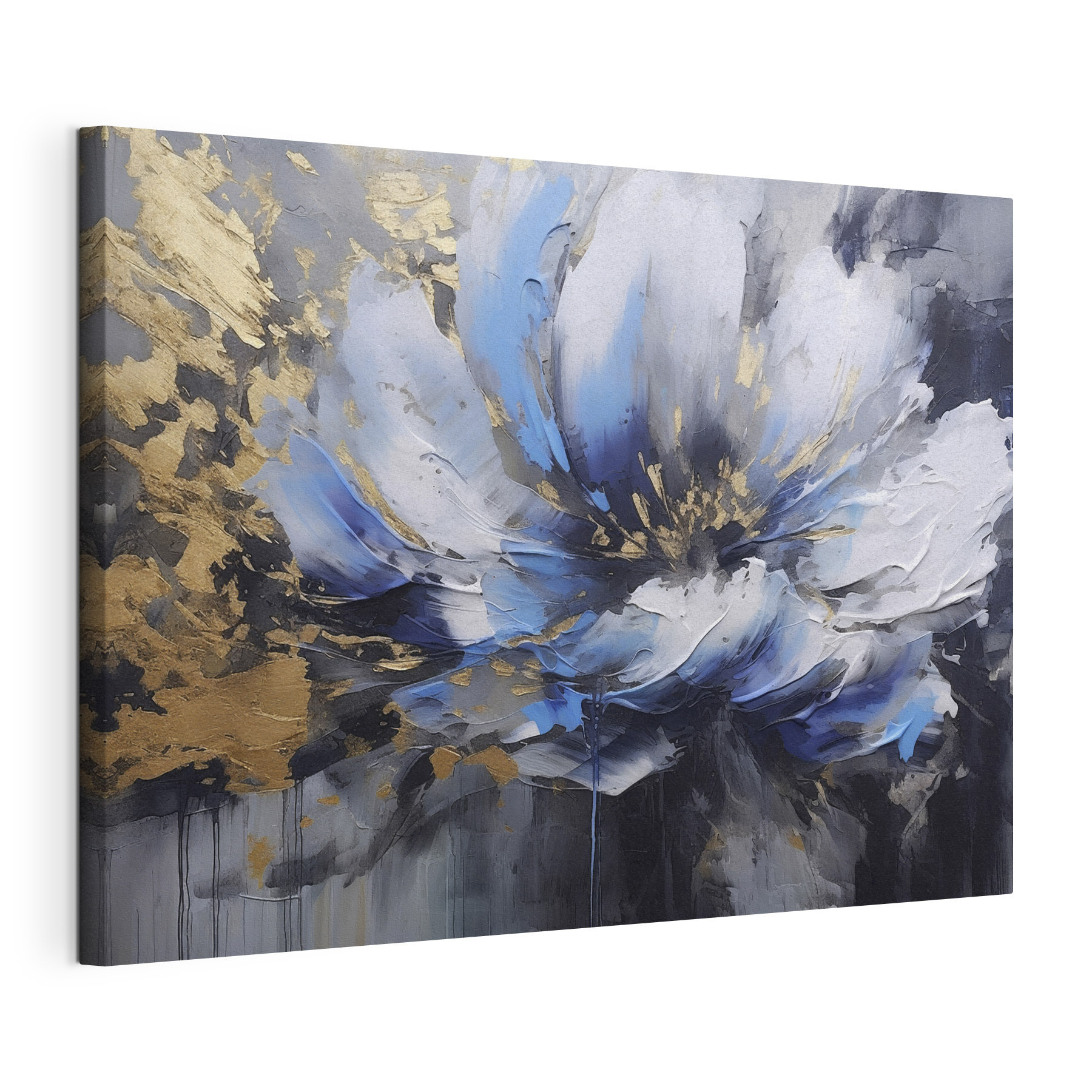 A painting of a flower