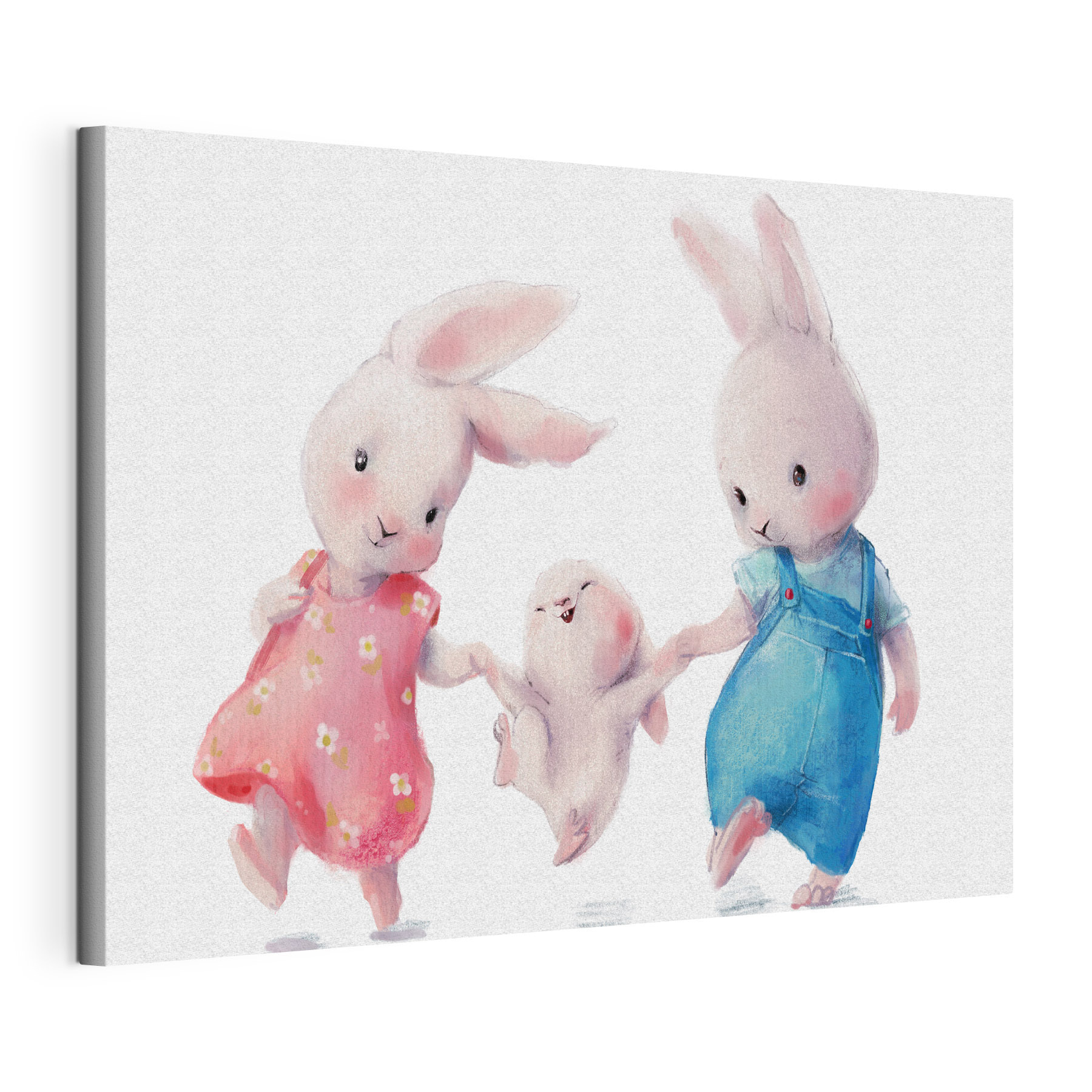 A group of bunnies holding hands A group of bunnies holding hands