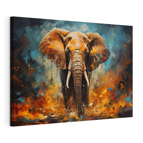 Tablouri Un elefant cu colți și murdărie