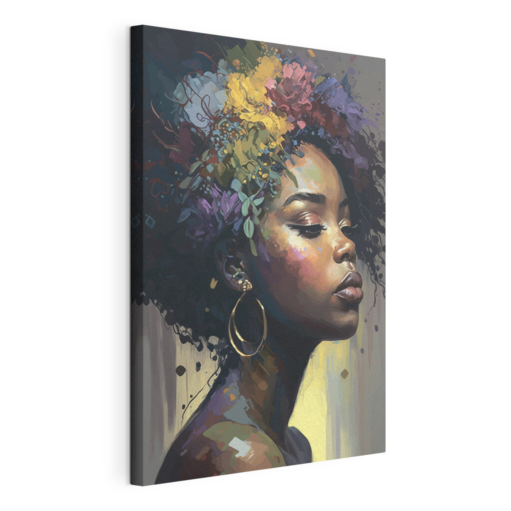 A woman with colorful hair A woman with colorful hair