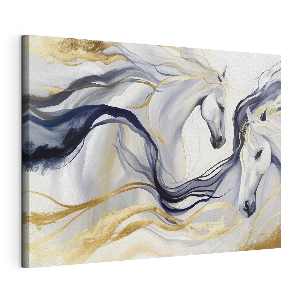 Ethereal Horses Amidst Swirling Colors
