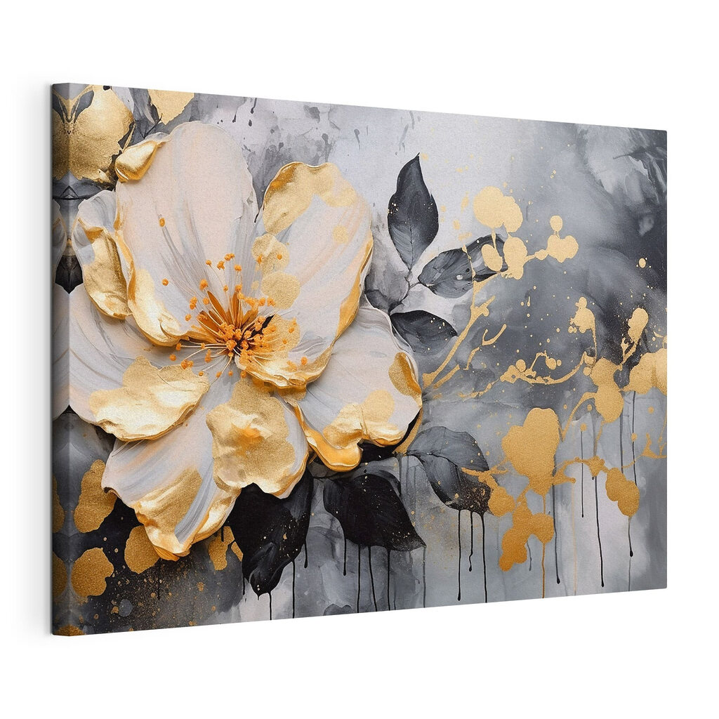 A painting of a flower