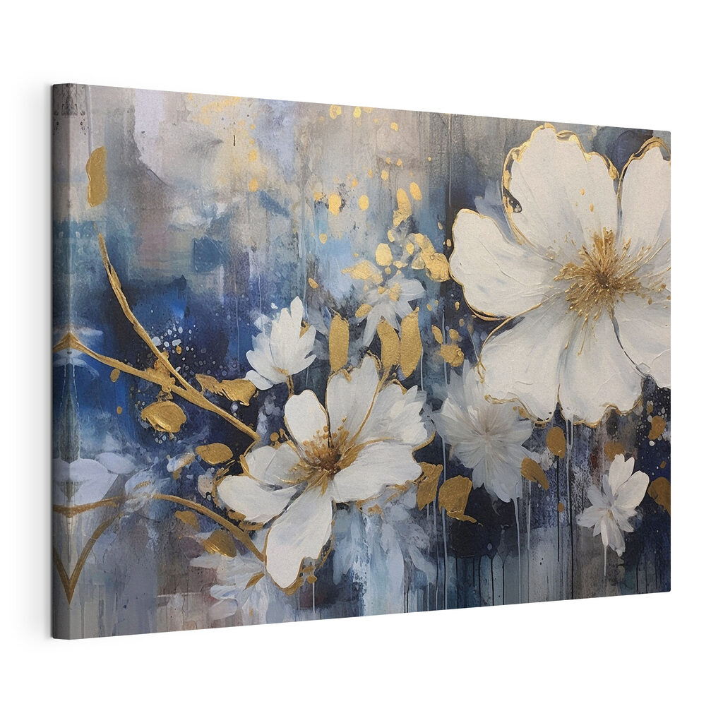 Floral Elegance in Blue and White