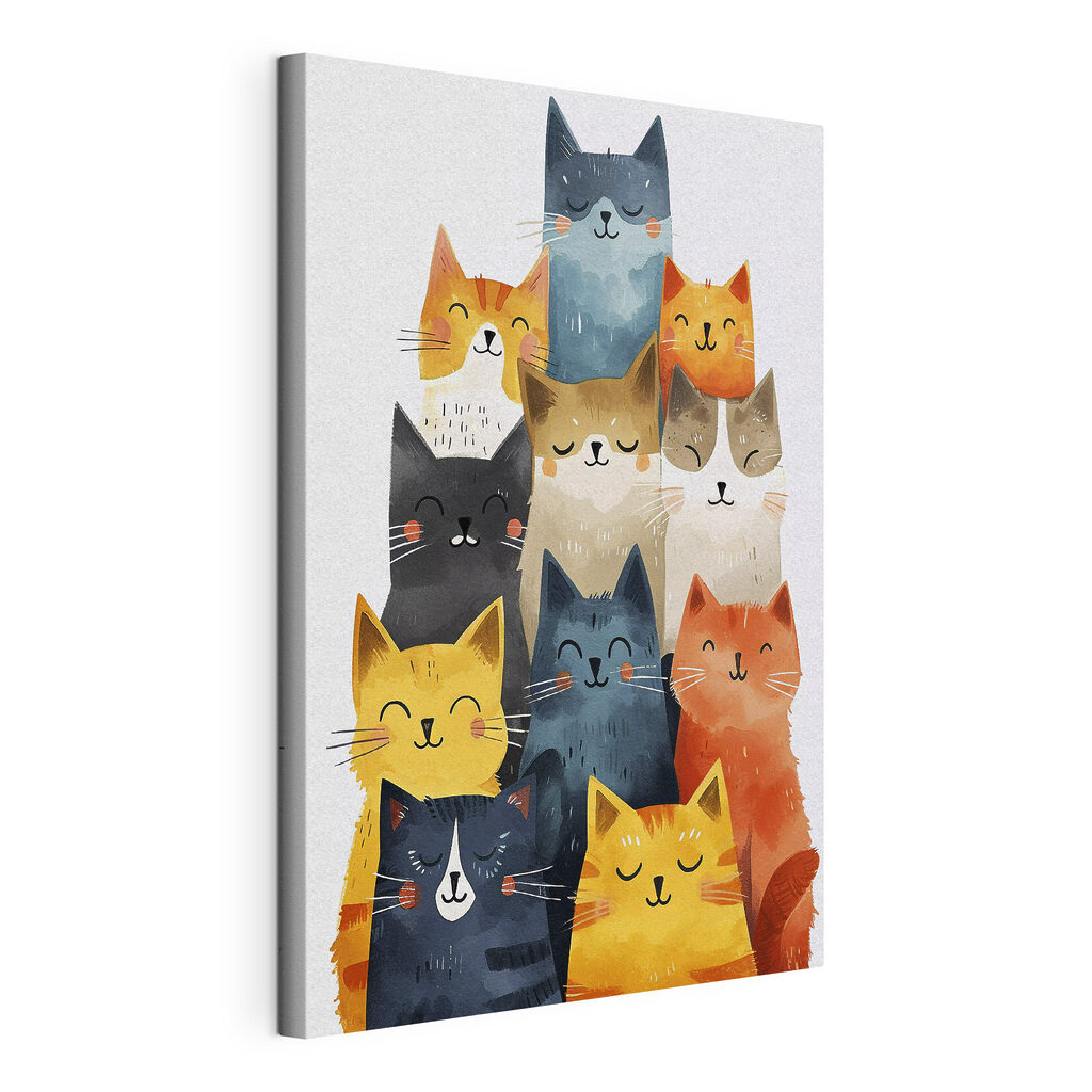 A group of cats with different colors A group of cats with different colors
