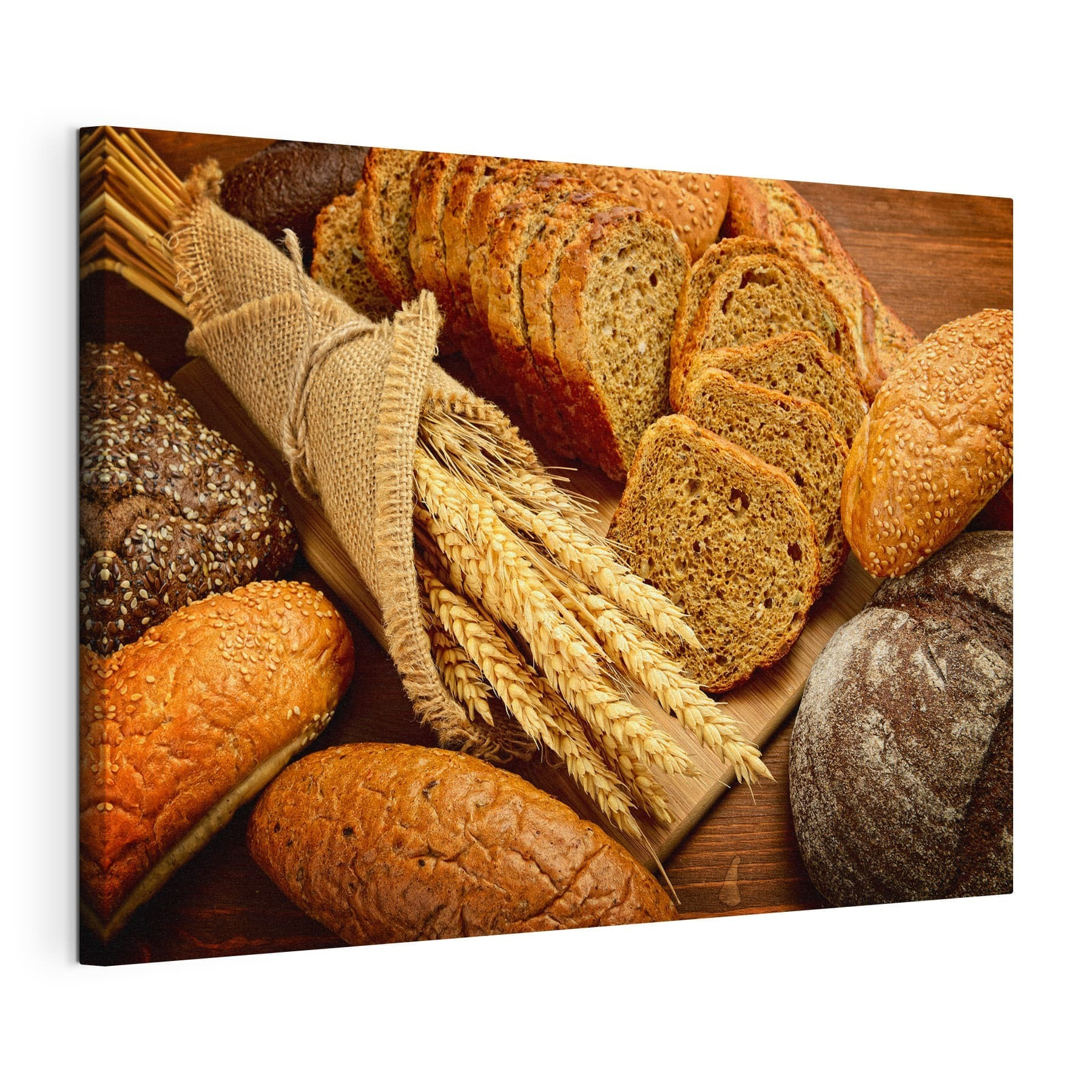 A group of bread on a cutting board