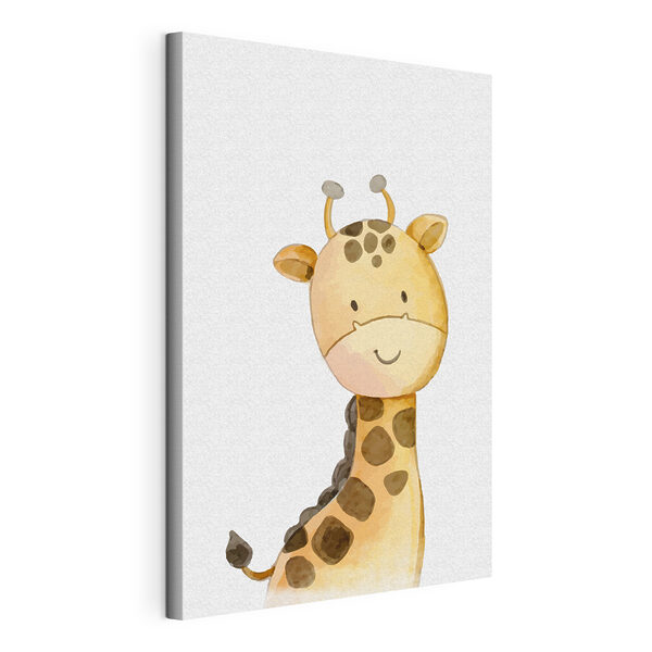 Tablouri O girafă cu un fundal alb