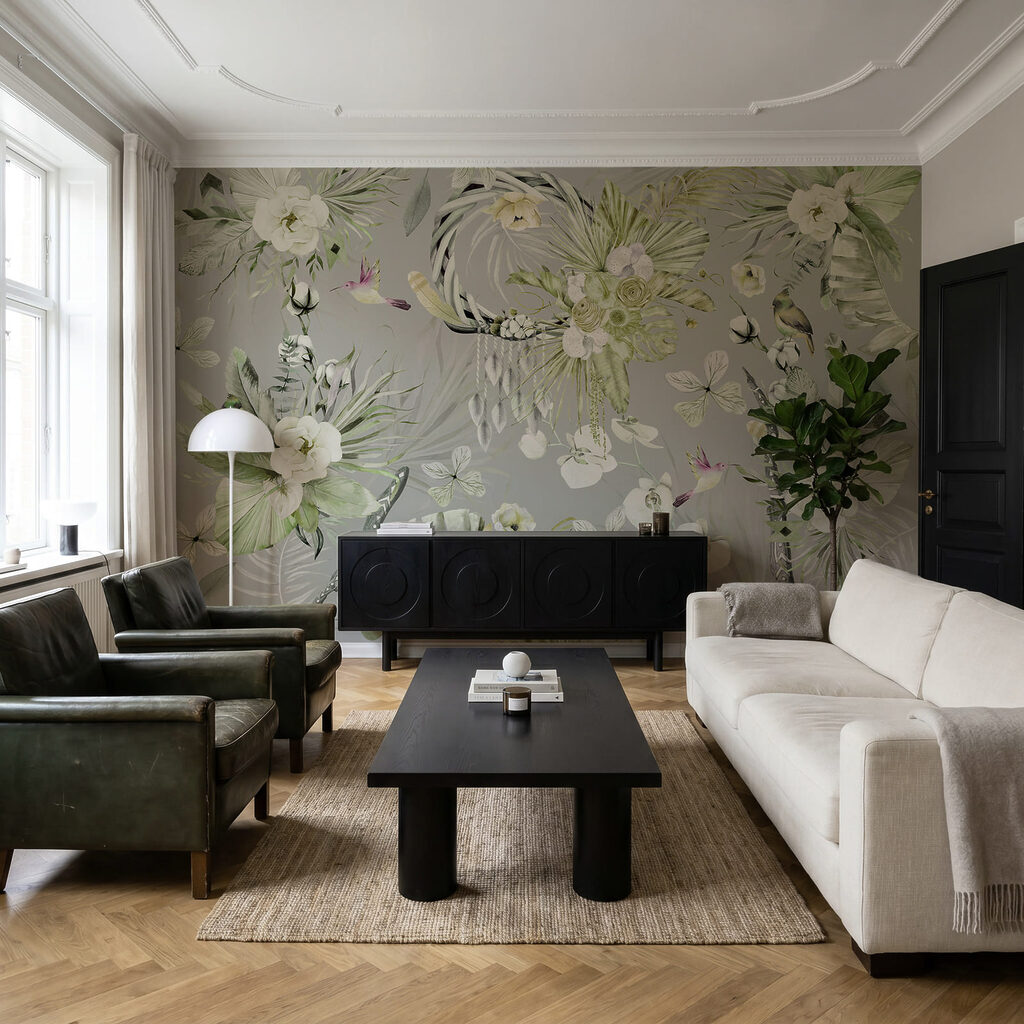 Motiv floral cu păsări și flori Motiv floral cu păsări și flori
