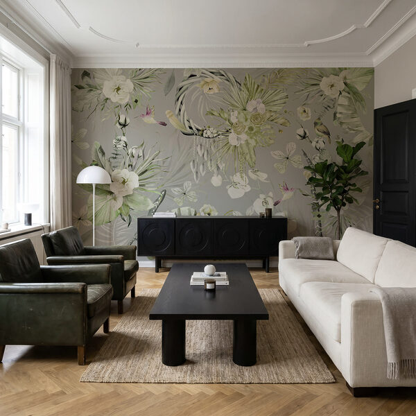 Motiv floral cu păsări și flori Motiv floral cu păsări și flori