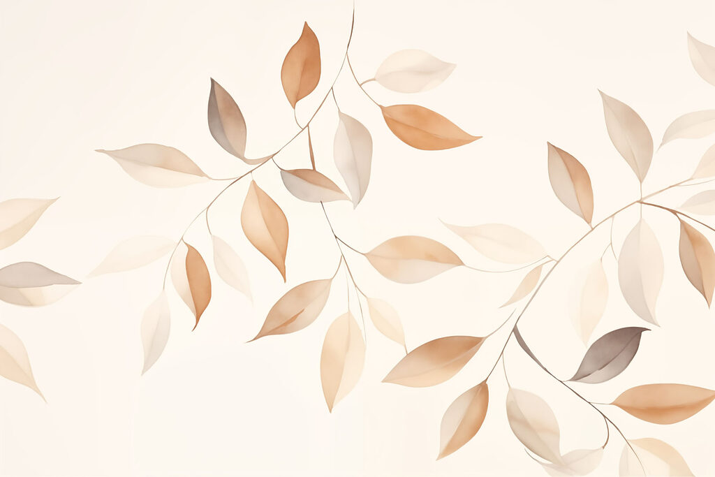 Delicate leaves in warm hues Delicate leaves in warm hues