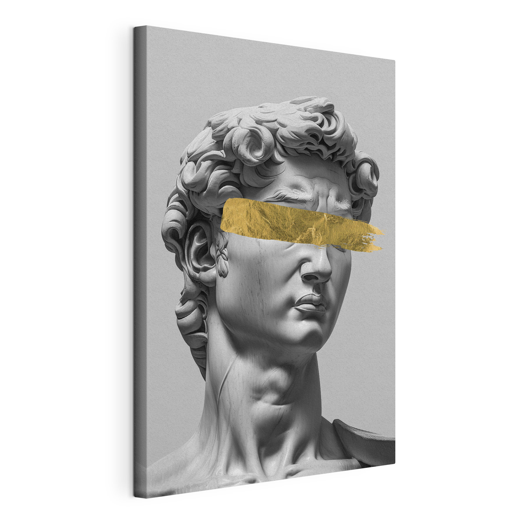 Statue with bold brushstroke accent Statue with bold brushstroke accent