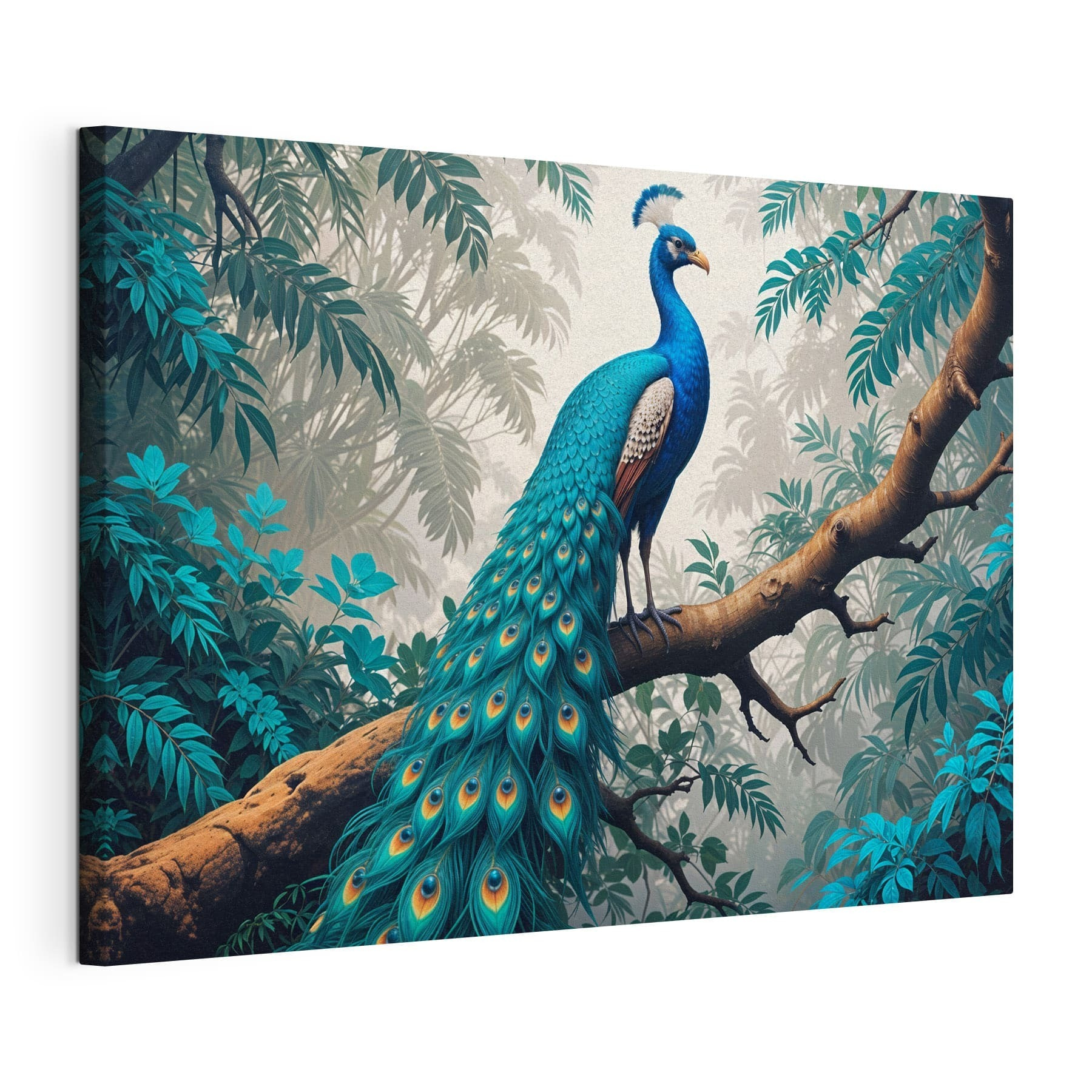 Peacock on a tree branch Peacock on a tree branch