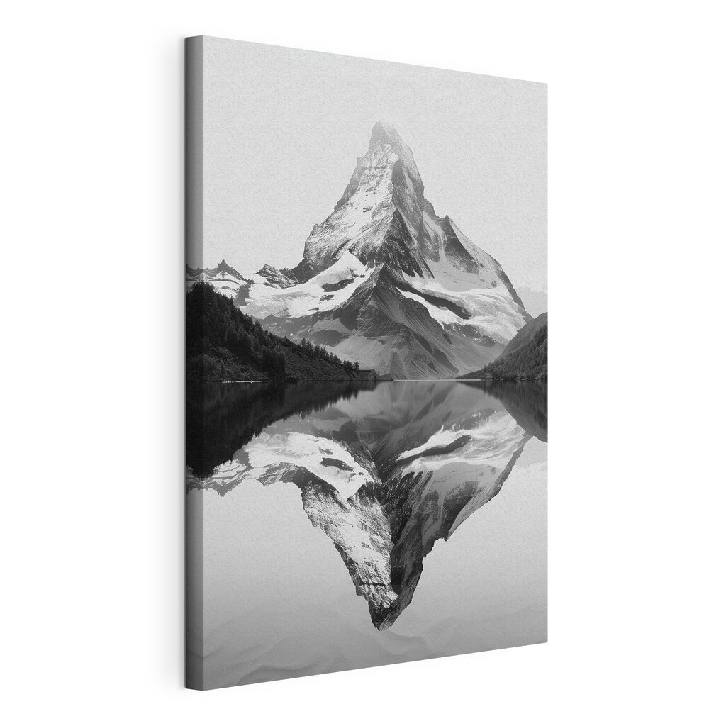 Mountain with a lake and trees