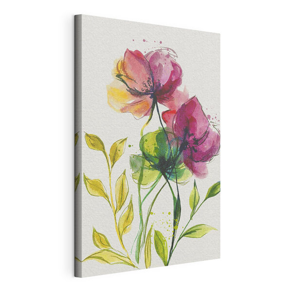 Pictura de flori și frunze Tablouri Pictura de flori și frunze