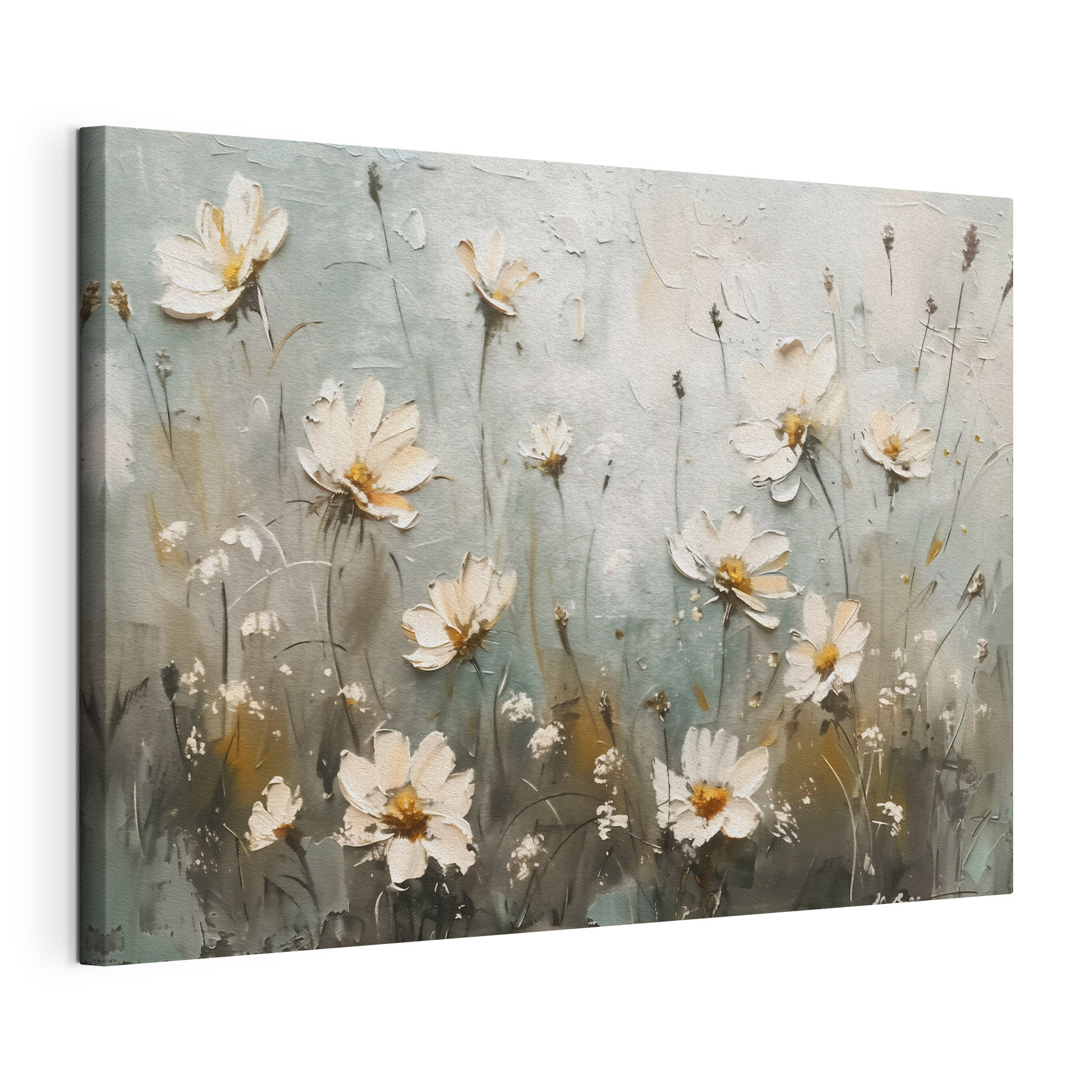 Painting of flowers on a wall Painting of flowers on a wall